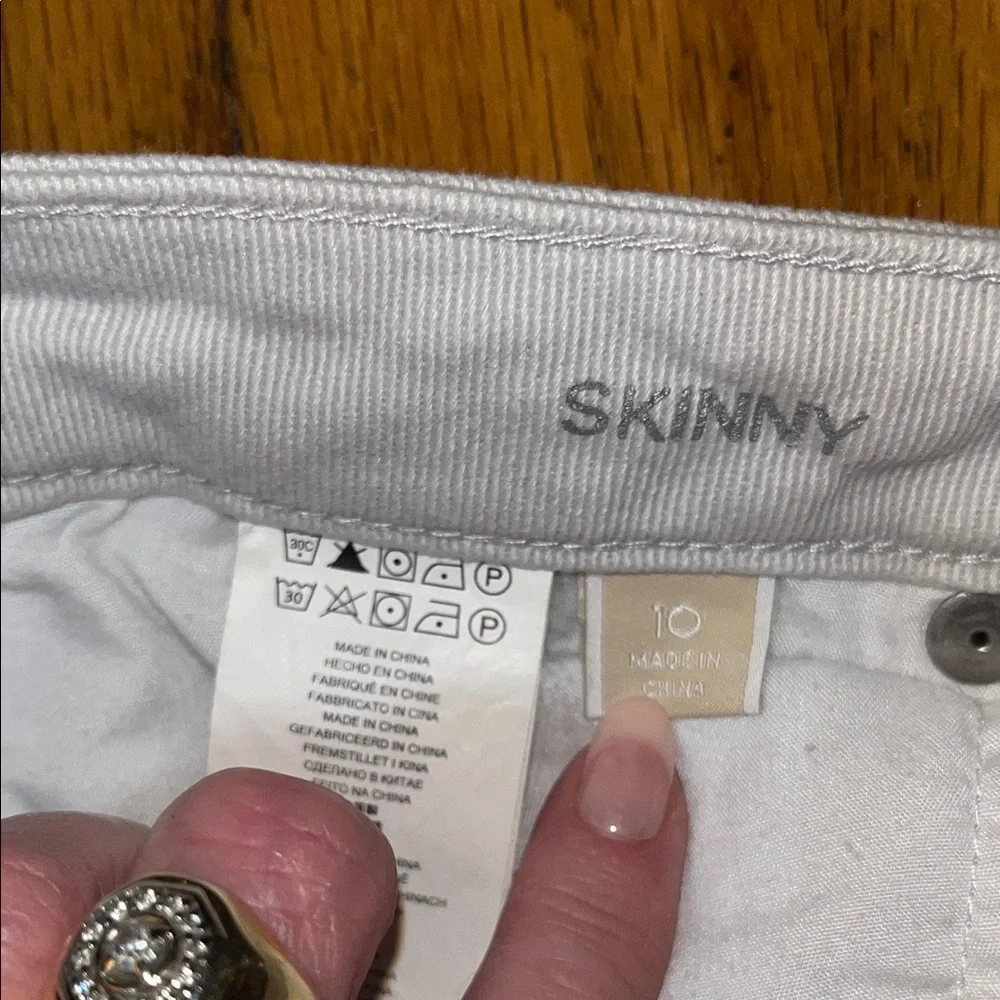 Michael Kors Light Gray Skinny Jeans Size 10